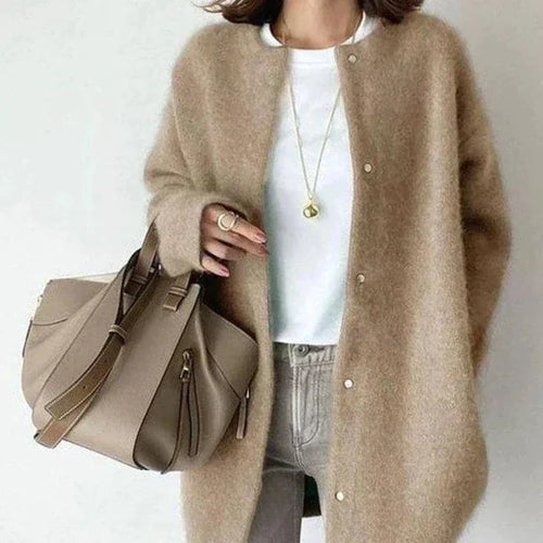 Damen-Strickjacke, weich, hochwertig, Faser, elegantes Design-1