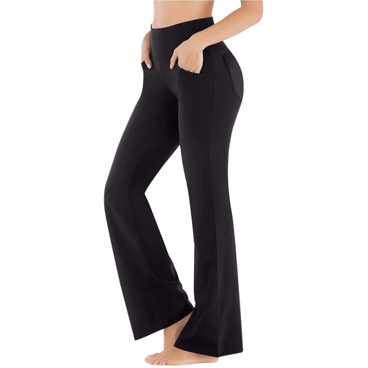 Damen-Hose, mit elastischem Bund, schick, sportlich, hohe Taille-1