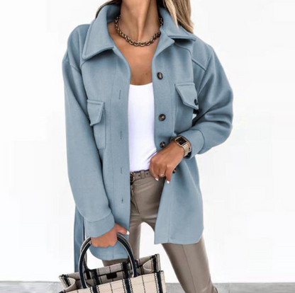 Damen-Frühjahrsjacke in zeitlosem Design aus Baumwolle und Polyester – vielseitig und elegant für den Frühling 4