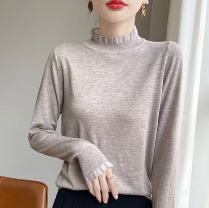 Damen-Rollkragenpullover, breite Passform, aus Kaschmir und Wolle 7