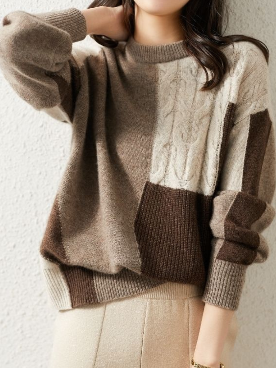Damen-Strickpullover, weiche lockere Passform, hochwertiges Material-2