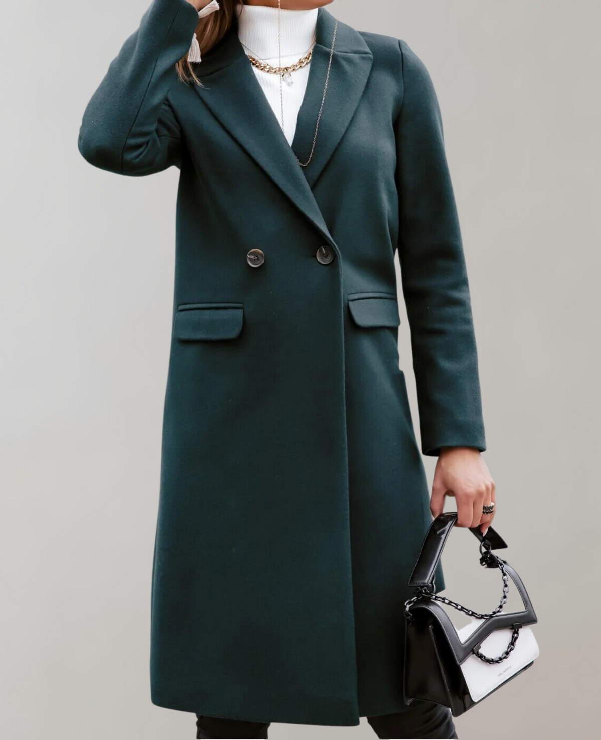 Langer Wintermantel Damen Elegantes Design Hochwertiges Material 4