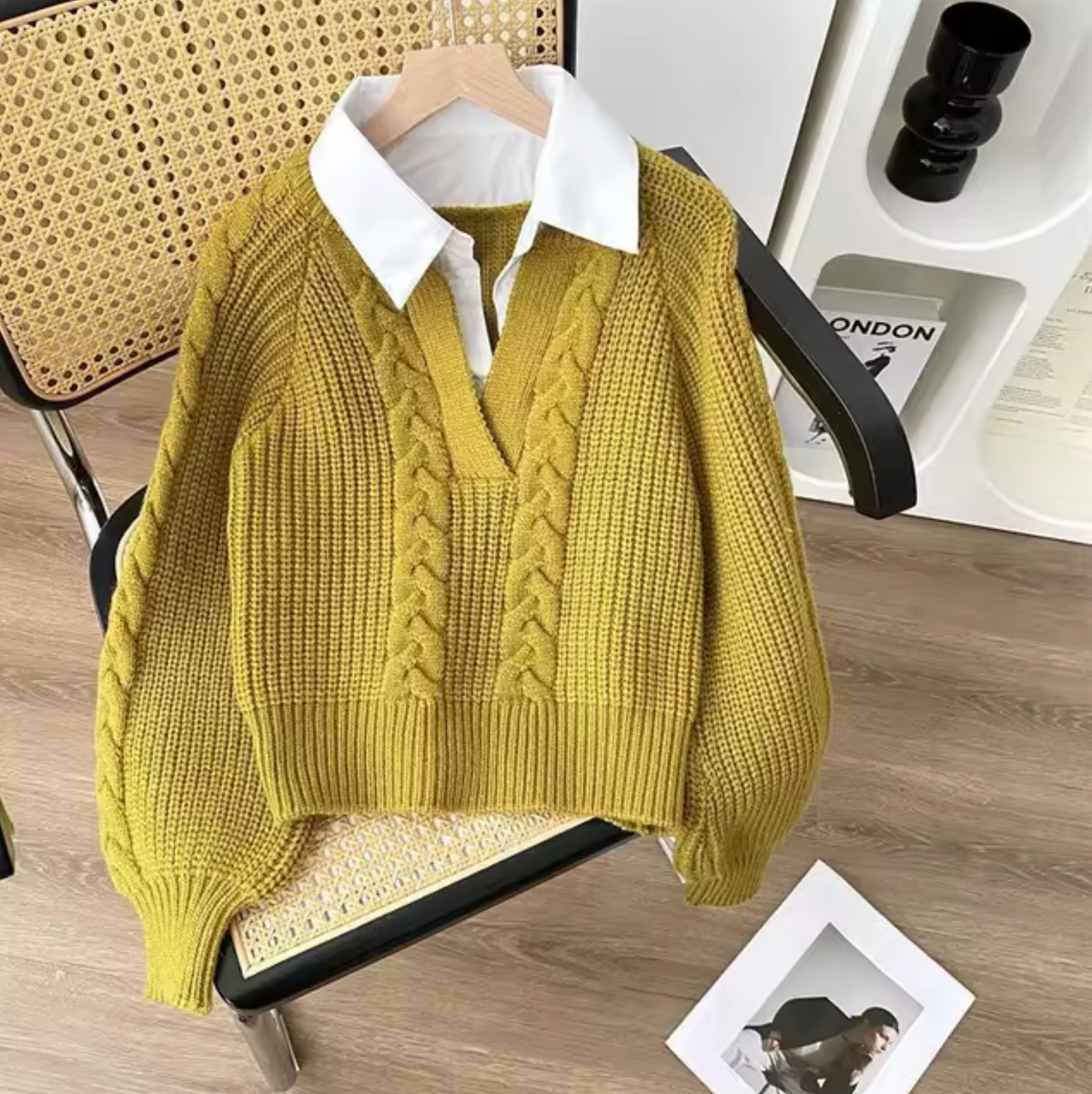 Variant image for Herren-Pullover, mit Kragen, hochwertiges Material-1