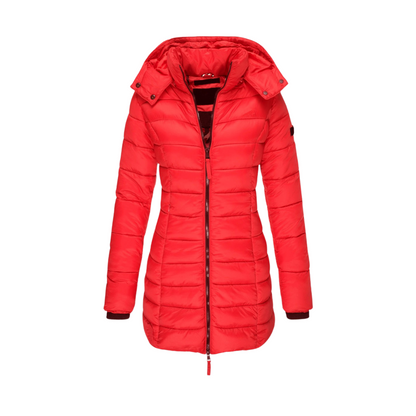 Langer Wintermantel Damen Elegant Wärmend Hochwertiges Material-2