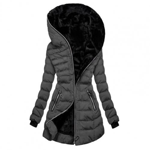 Damen-Winterjacke, lang, elegant, Polyester-Mischung 5