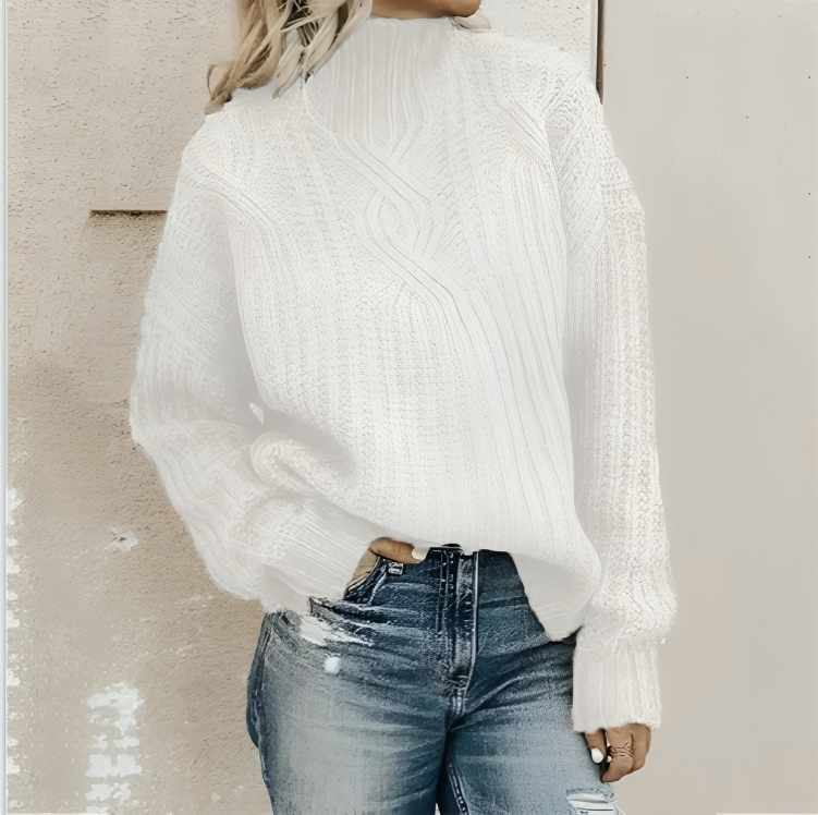Damen-Strickpullover, lässig, 100 % Acryl, warm-5