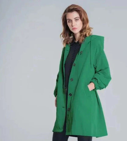 Variant image for Damen-Regenjacke, Oversize, wasserbeständiger Stoff mit Kapuze-73