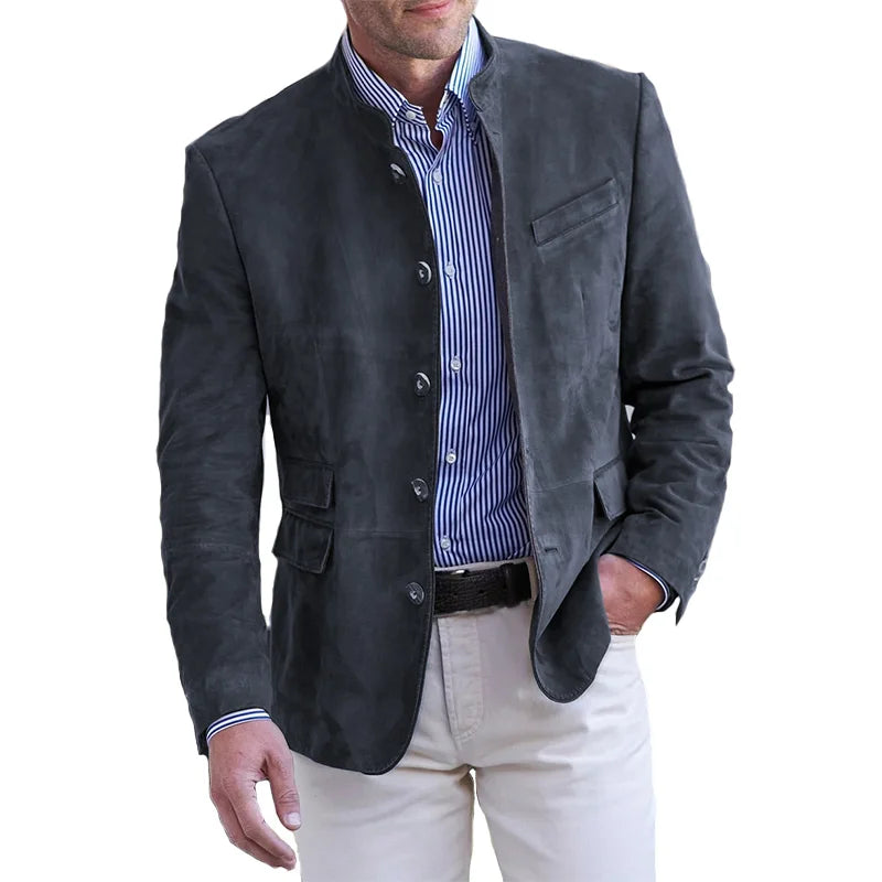 Variant image for Herrenjacke, klassische Knopfjacke, langlebiges Material, für den Herbst-7
