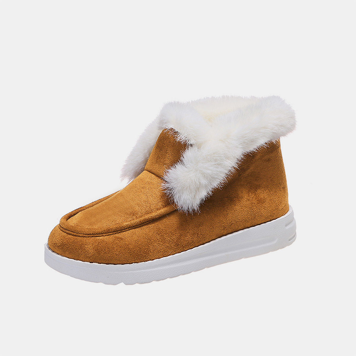 Damen-Schneestiefel, lässiger Stil, Wildleder-2