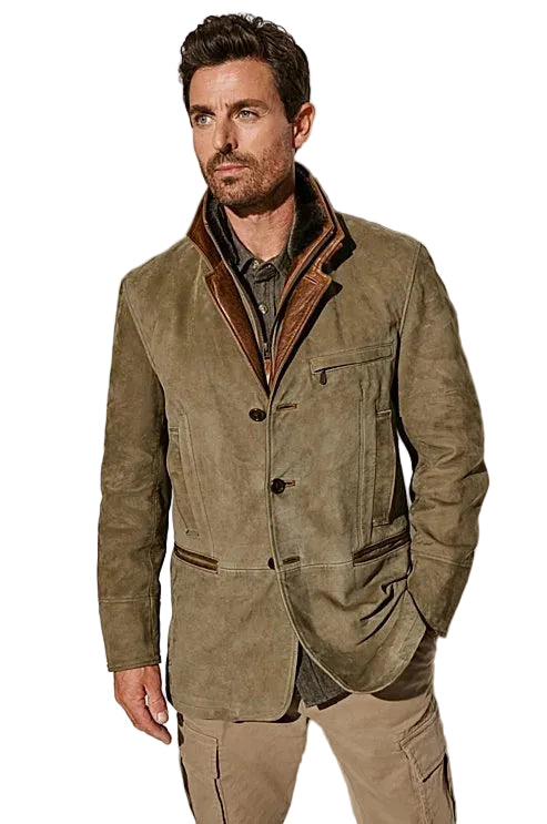 Herrenjacke Vintage Retro Hochwertiger Stoff 2