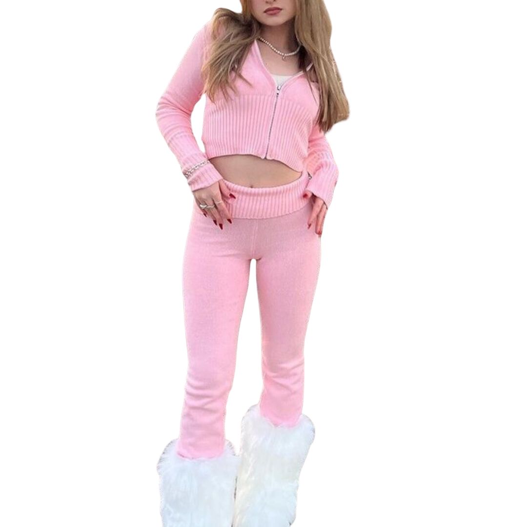 Damen-Set aus Hoodie und Hose mit modernem Design, 100 % Baumwolle-4