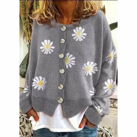 Damenjacke Casual Gestrickt Polyester und Baumwolle-5