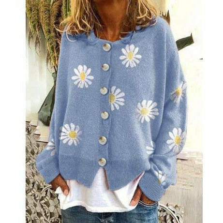 Damenjacke Casual Gestrickt Polyester und Baumwolle-2