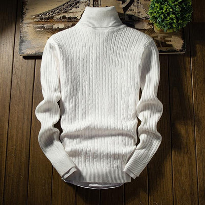 Variant image for Herren-Rollkragenpullover, Pullover, klassischer Baumwolle-1