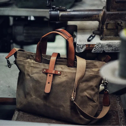Gewachste Canvas-Tasche Erbstück-Design Wasserabweisend Strapazierfähig-5