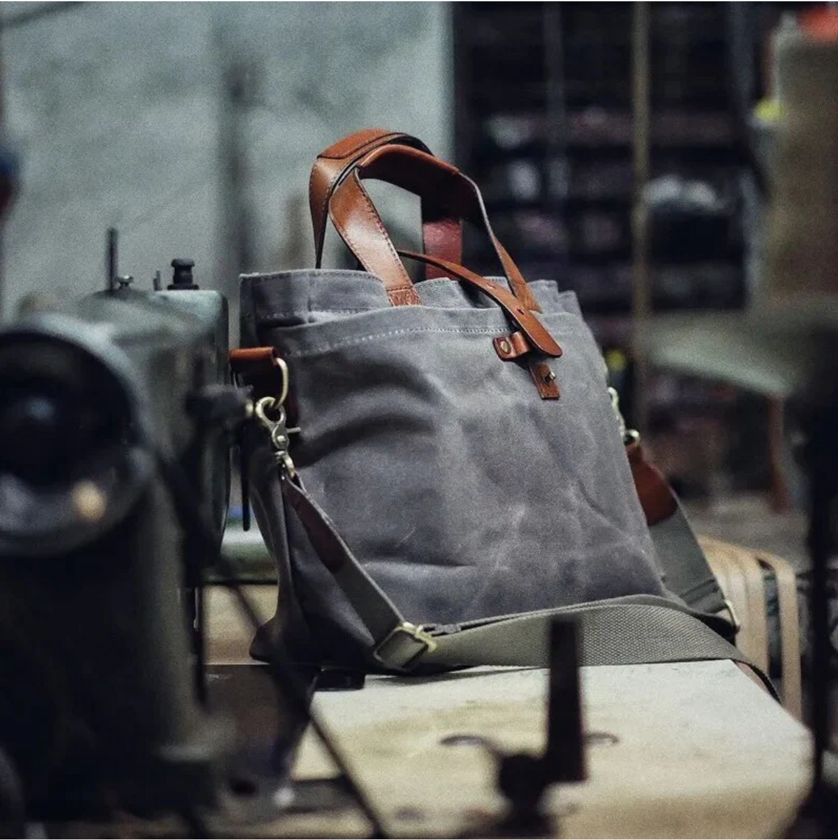 Gewachste Canvas-Tasche Erbstück-Design Wasserabweisend Strapazierfähig-2