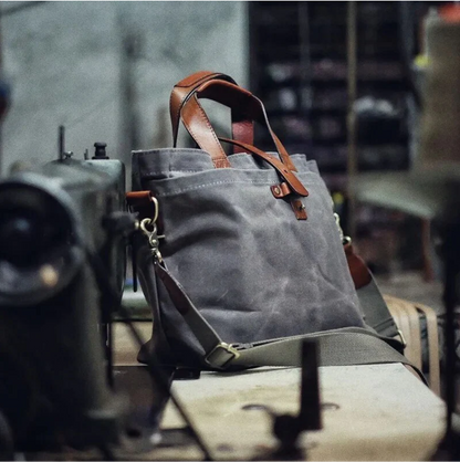Gewachste Canvas-Tasche Erbstück-Design Wasserabweisend Strapazierfähig-2