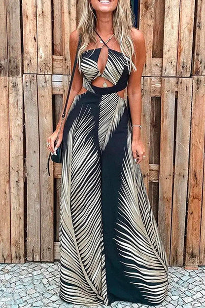 Damen-Strandkleid, bedruckte Baumwolle, Polyester-4