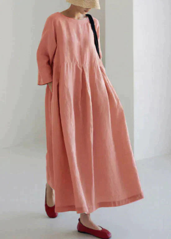 Damen-Taschenkleid, leichte Baumwolle, mit Patchwork-1