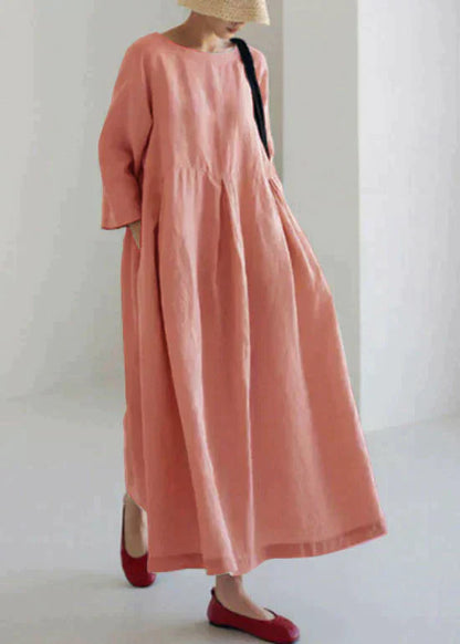 Damen-Taschenkleid, leichte Baumwolle, mit Patchwork-1