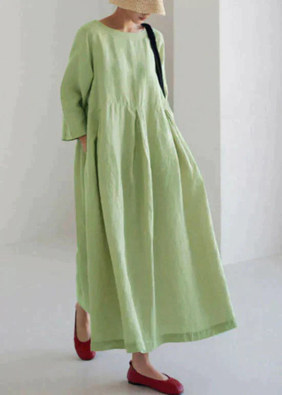 Damen-Taschenkleid, leichte Baumwolle, mit Patchwork-2