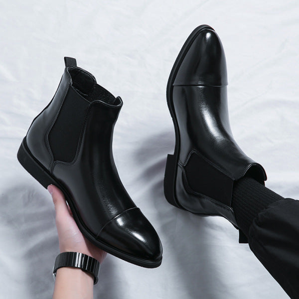 Herrenstiefel, Leder, urban, schicke Schnürung-5