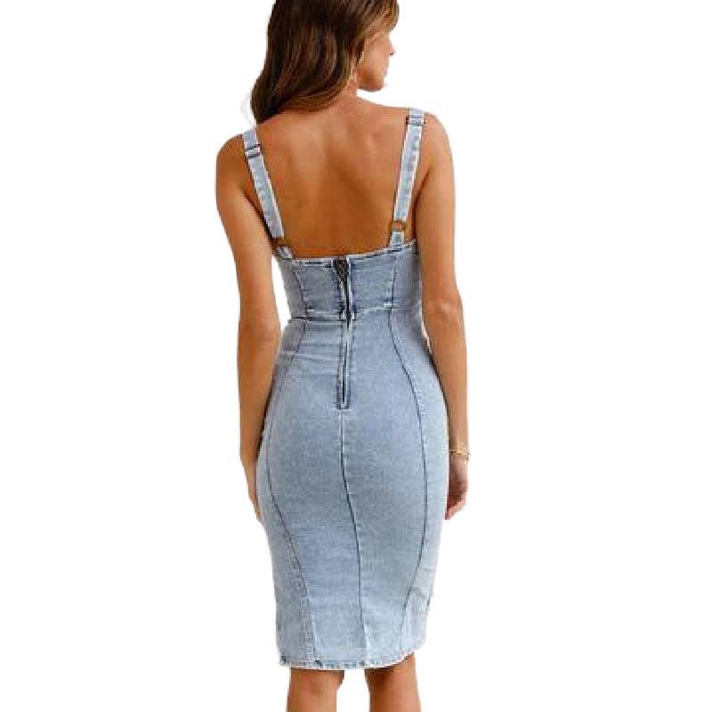 Damen-Trägerkleid, modernes Acryl, Polyester-3