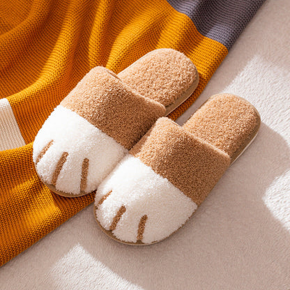 Variant image for Damen-Pantoffeln, Fleece, Katzenpfoten, Slip-On, weich und bequem-10