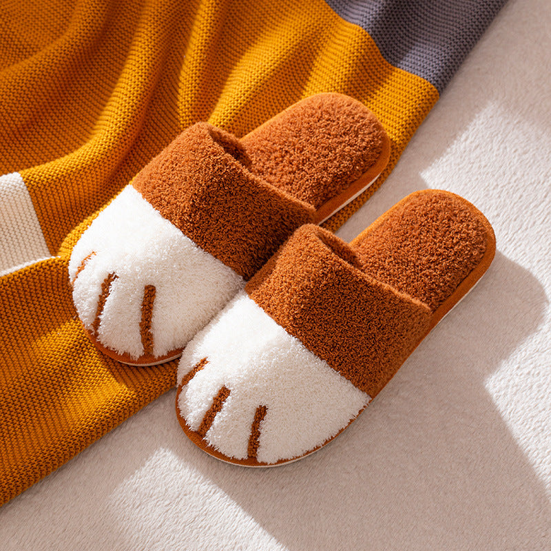 Variant image for Damen-Pantoffeln, Fleece, Katzenpfoten, Slip-On, weich und bequem-7