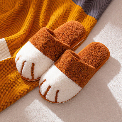 Variant image for Damen-Pantoffeln, Fleece, Katzenpfoten, Slip-On, weich und bequem-7