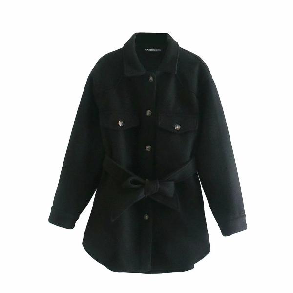 Damenjacke Wendekragen Langärmlig Polyester-1
