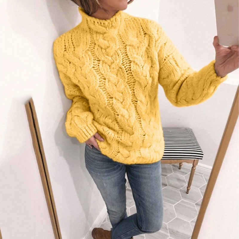 Damen-Rollkragenpullover, Regular Fit, Polyester, halbhoher Kragen-5
