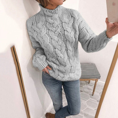Damen-Rollkragenpullover, Regular Fit, Polyester, halbhoher Kragen-6