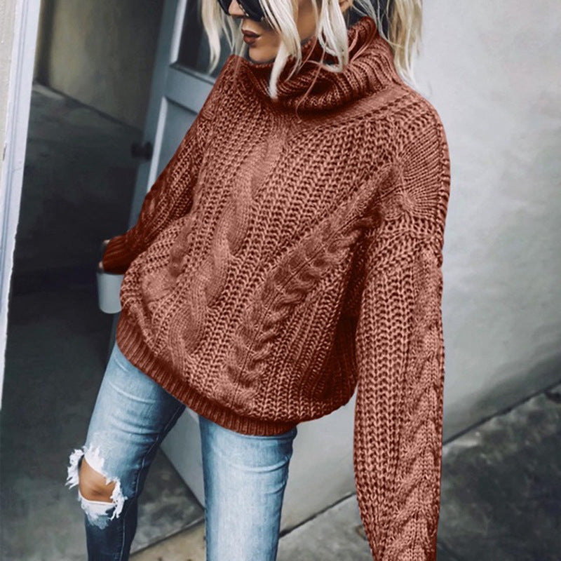 Variant image for Damen-Strickpullover, hoher Kragen, weiche Acrylmischung-13