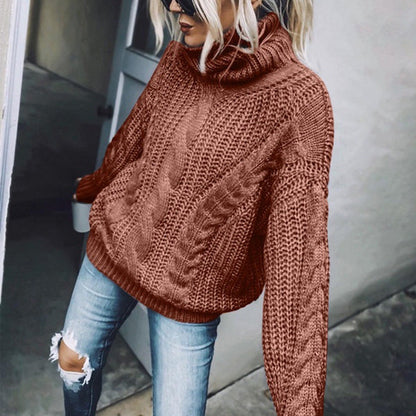 Variant image for Damen-Strickpullover, hoher Kragen, weiche Acrylmischung-13