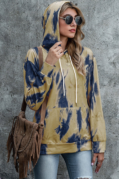 Damen-Hoodie, lang, mit Kapuze, Polyester, für lässig, Stil-4