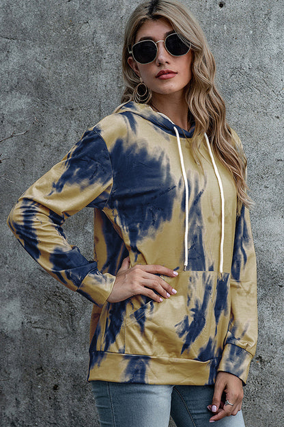 Damen-Hoodie, lang, mit Kapuze, Polyester, für lässig, Stil-5