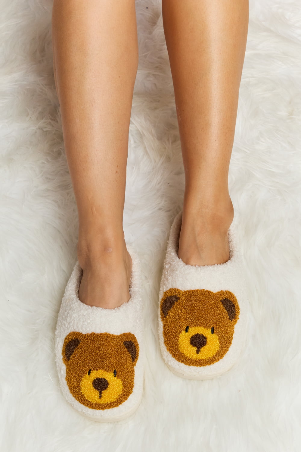 Damen-Pantoffeln, Teddybärmotiv, Winter-Plüsch, flauschiges Design-4