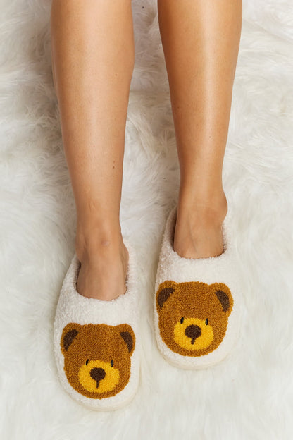 Damen-Pantoffeln, Teddybärmotiv, Winter-Plüsch, flauschiges Design-4
