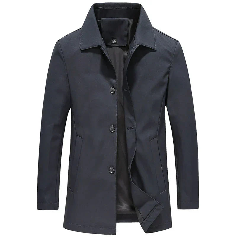 Damen Winterjacke Lässig mit Knopfdetail Nachhaltige Stoffkombination-3