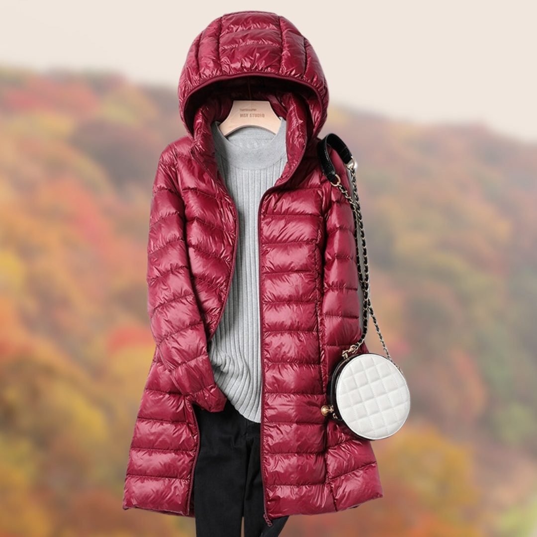 Damenjacke mit Kapuze Ultralleicht Nylon Übergangsjacke-6