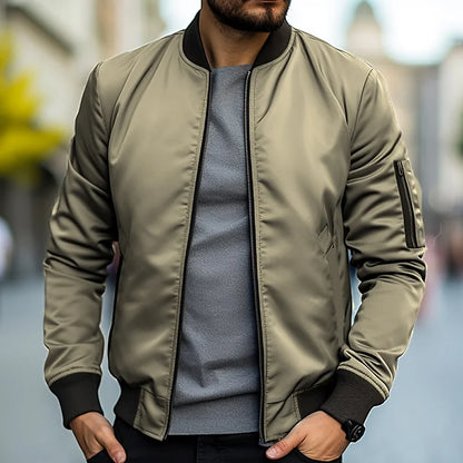 Herbstjacke für Herren – Bomberjacke aus glänzendem Polyester und Baumwolle – elegante und bequeme Passform 9