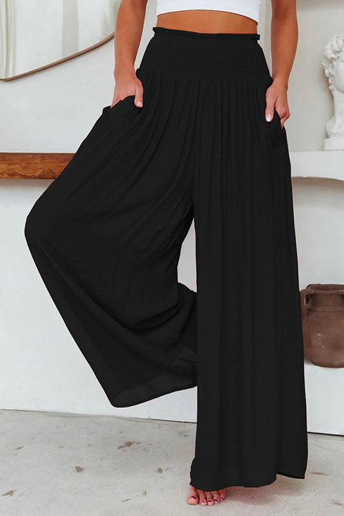 Damen-Hose, Smok, Taille, elastische Baumwollmischung-3