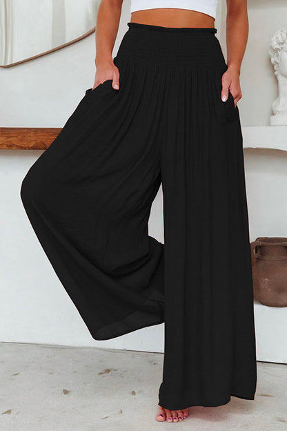Damen-Hose, Smok, Taille, elastische Baumwollmischung-3