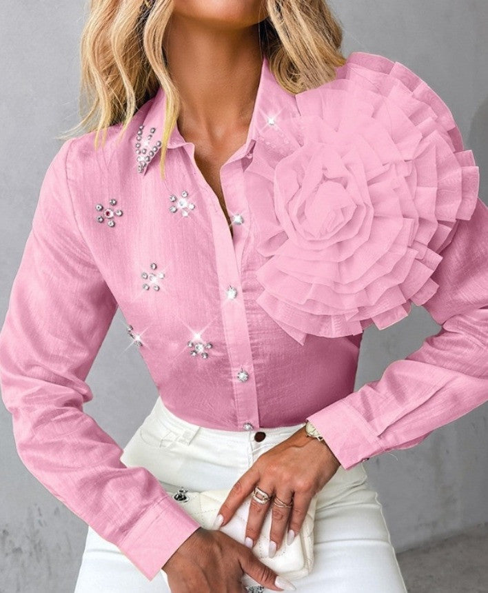 Damen Blumenmuster Jacke Tencel für Frühling und Herbst-2