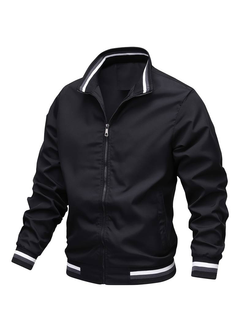 Variant image for Herren-Bomber, gestreiftes Polyester, für Herbst und Frühling-31