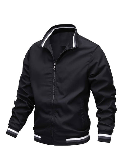 Variant image for Herren-Bomber, gestreiftes Polyester, für Herbst und Frühling-31