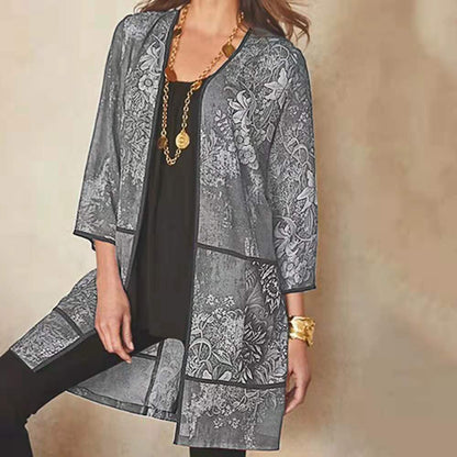 Damenbluse UV-Schutz bedrucktes elegantes hochwertiges Material-5