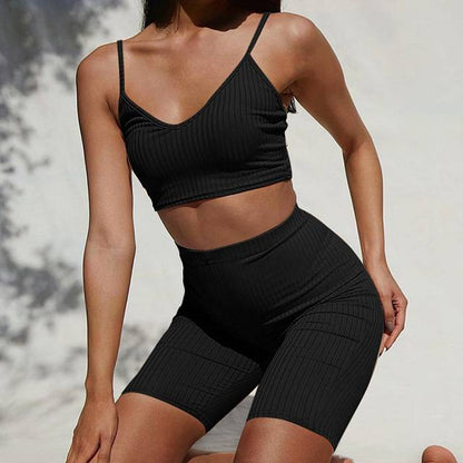 Variant image for Damen-Mini-Set, V-Ausschnitt, elastisches Elasthan-Polyester-5
