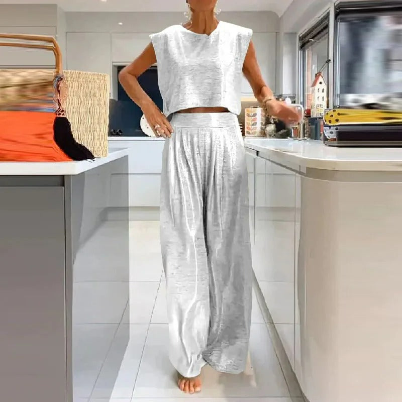 Variant image for Damen-Set, Top und Hose glänzendes Material-9